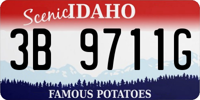 ID license plate 3B9711G