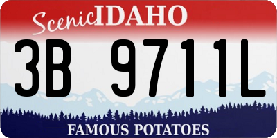 ID license plate 3B9711L