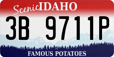 ID license plate 3B9711P