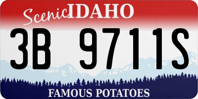 ID license plate 3B9711S