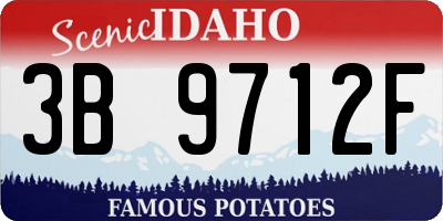 ID license plate 3B9712F
