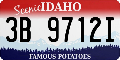 ID license plate 3B9712I