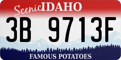 ID license plate 3B9713F