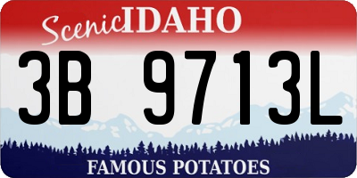 ID license plate 3B9713L