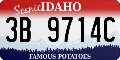 ID license plate 3B9714C