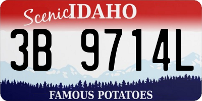 ID license plate 3B9714L