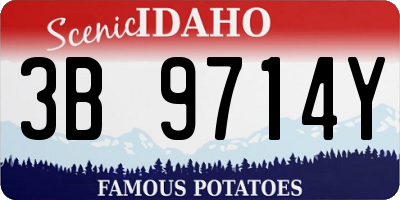 ID license plate 3B9714Y