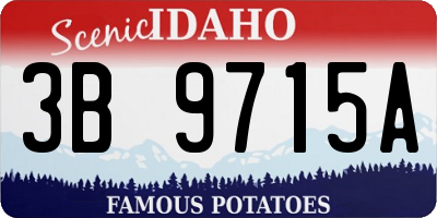 ID license plate 3B9715A