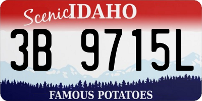 ID license plate 3B9715L