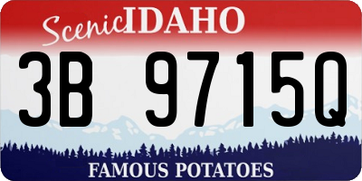 ID license plate 3B9715Q
