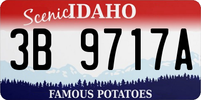 ID license plate 3B9717A