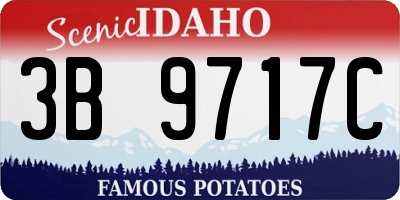 ID license plate 3B9717C