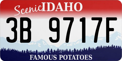 ID license plate 3B9717F