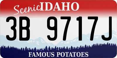 ID license plate 3B9717J