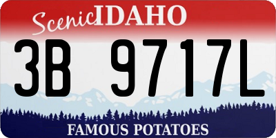 ID license plate 3B9717L