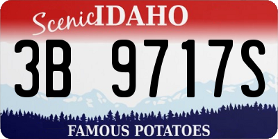 ID license plate 3B9717S