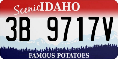 ID license plate 3B9717V
