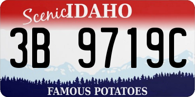 ID license plate 3B9719C