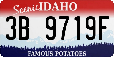 ID license plate 3B9719F