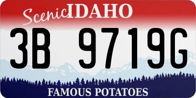 ID license plate 3B9719G