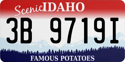 ID license plate 3B9719I