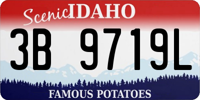ID license plate 3B9719L