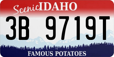 ID license plate 3B9719T