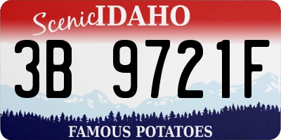 ID license plate 3B9721F