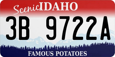 ID license plate 3B9722A
