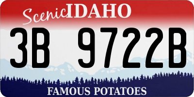 ID license plate 3B9722B