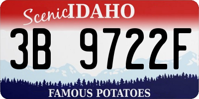 ID license plate 3B9722F
