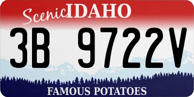 ID license plate 3B9722V