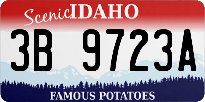 ID license plate 3B9723A
