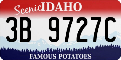 ID license plate 3B9727C