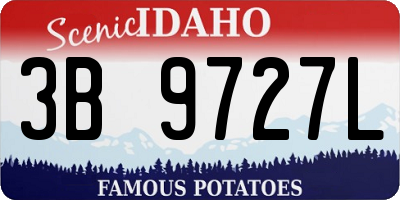 ID license plate 3B9727L
