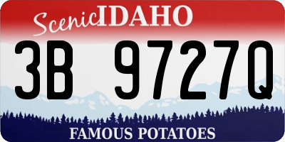 ID license plate 3B9727Q