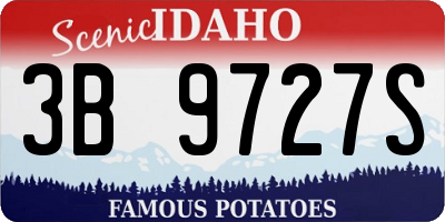 ID license plate 3B9727S