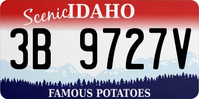 ID license plate 3B9727V
