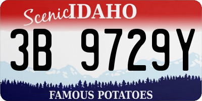 ID license plate 3B9729Y