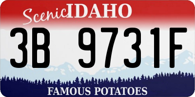 ID license plate 3B9731F