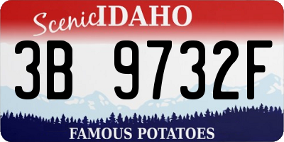 ID license plate 3B9732F