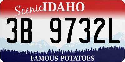 ID license plate 3B9732L