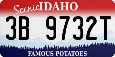 ID license plate 3B9732T