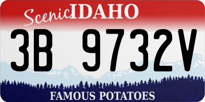 ID license plate 3B9732V