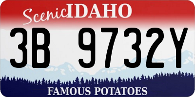 ID license plate 3B9732Y