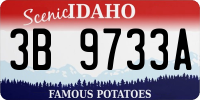 ID license plate 3B9733A