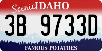 ID license plate 3B9733D