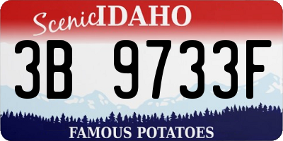 ID license plate 3B9733F