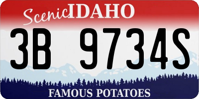 ID license plate 3B9734S