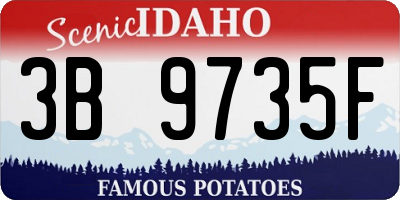 ID license plate 3B9735F